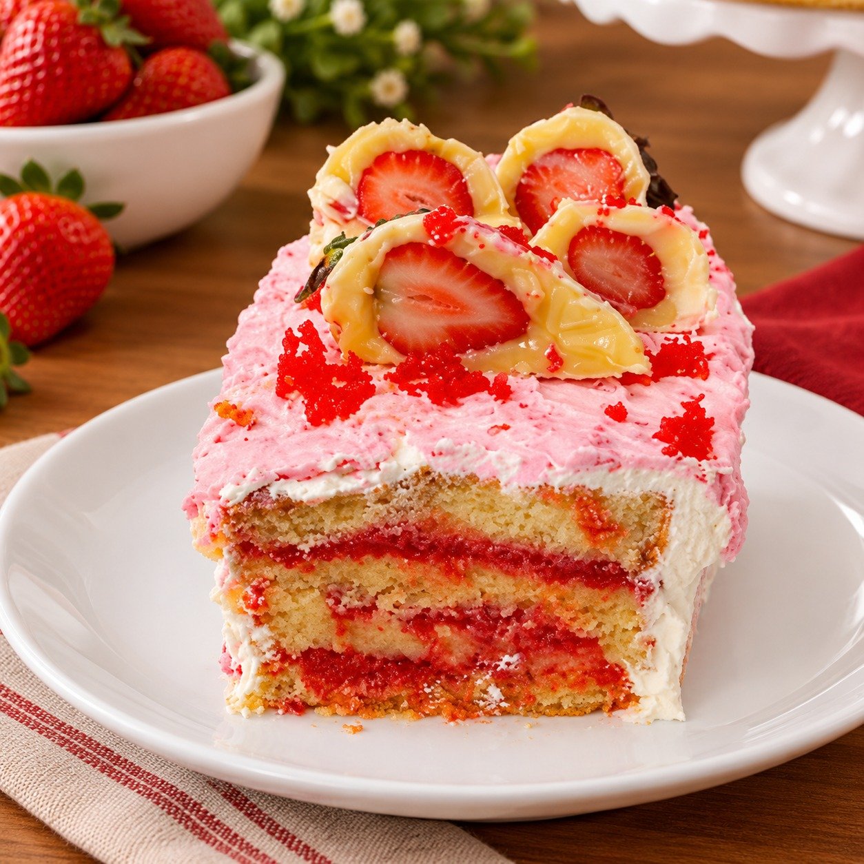 TORTA DE MORANGO CRAVEJADO